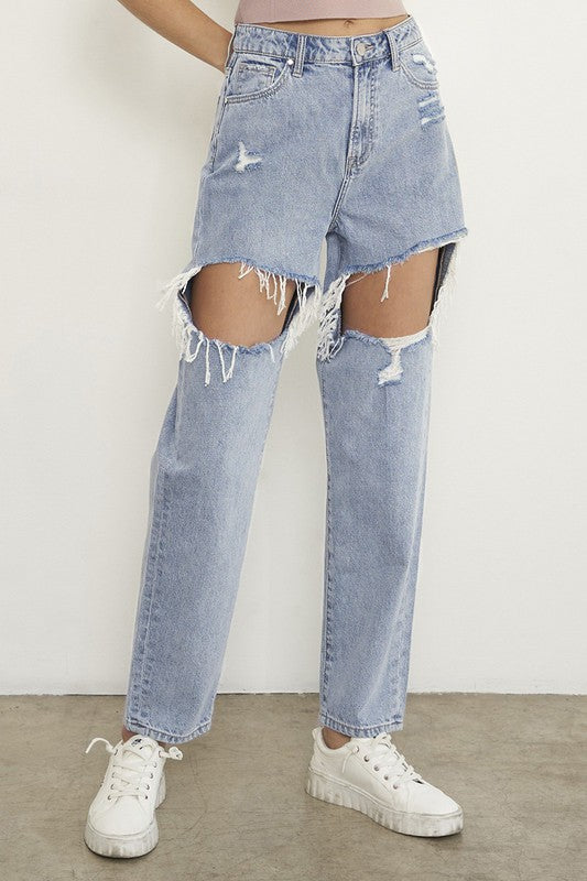 HIGH RISE STRAIGHT JEANS
