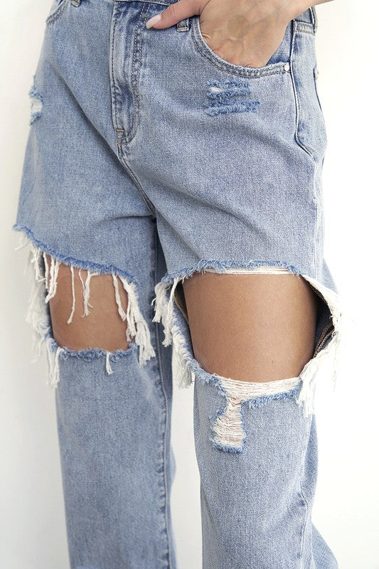 HIGH RISE STRAIGHT JEANS