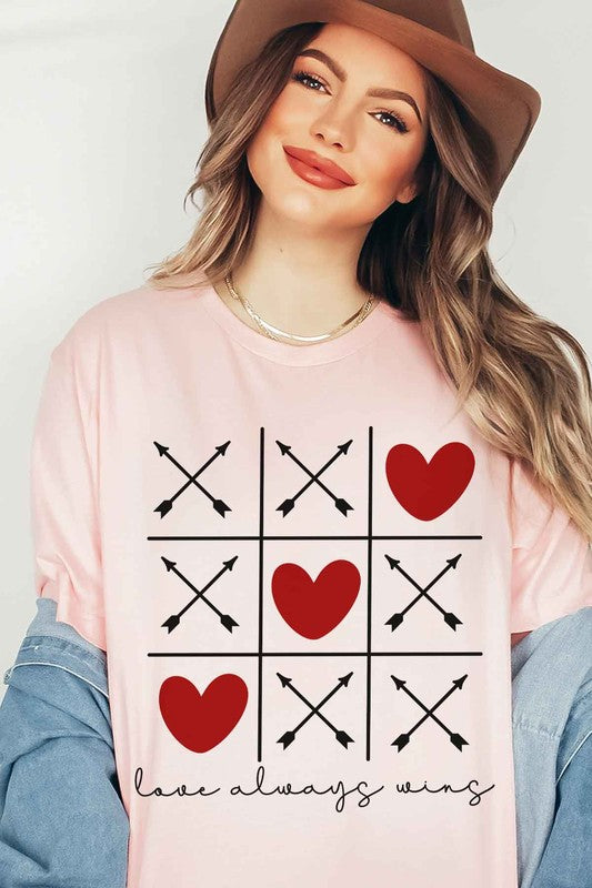 LOVE ALWAYS WINS VALENTINE GRAPHIC TEE / T-SHIRT
