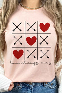 LOVE ALWAYS WINS VALENTINE GRAPHIC TEE / T-SHIRT