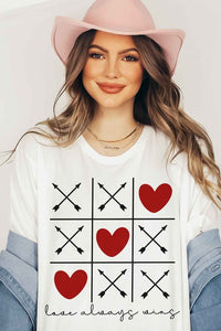 LOVE ALWAYS WINS VALENTINE GRAPHIC TEE / T-SHIRT