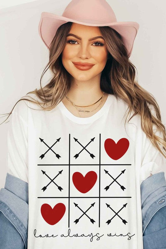 LOVE ALWAYS WINS VALENTINE GRAPHIC TEE / T-SHIRT