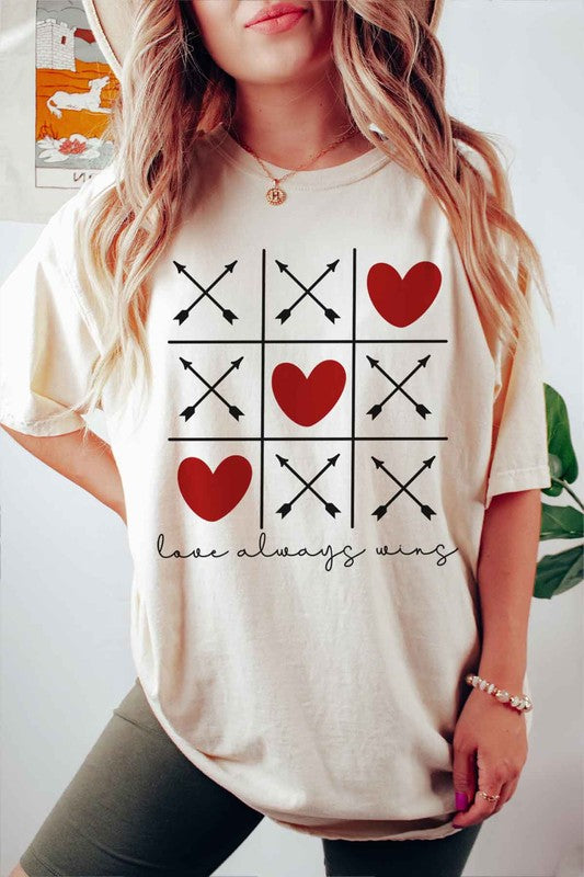 LOVE ALWAYS WINS VALENTINE GRAPHIC TEE / T-SHIRT
