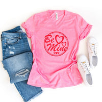 Be Mine Circle Graphic V-Neck Tee