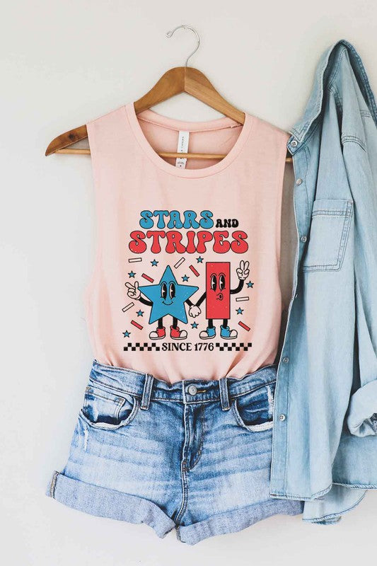 STARS AND STRIPES USA GRAPHIC MUSCLE TANK