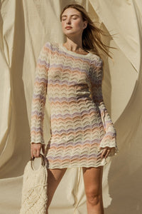 Spring fever Bell Sleeve knitted Dress