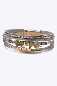 Mix Media Beaded Magnetic Bracelet