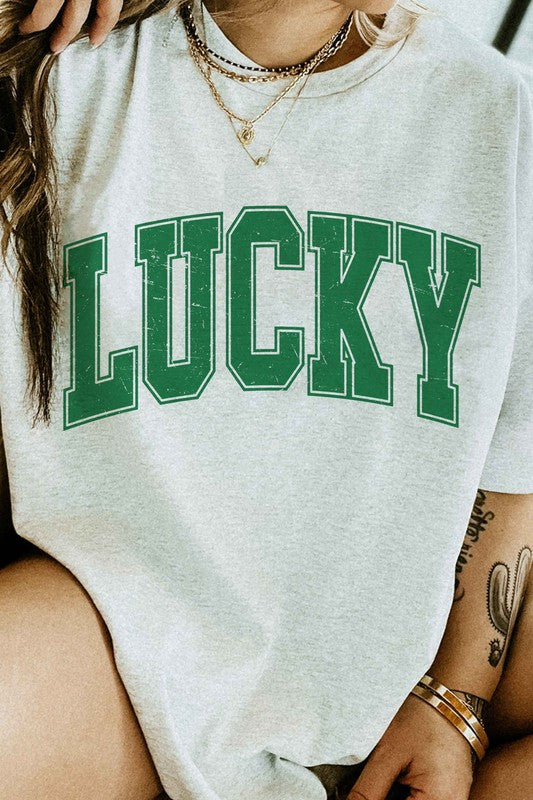 LUCKY ST PATRICKS DAY GRAPHIC TEE