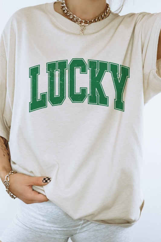 LUCKY ST PATRICKS DAY GRAPHIC TEE