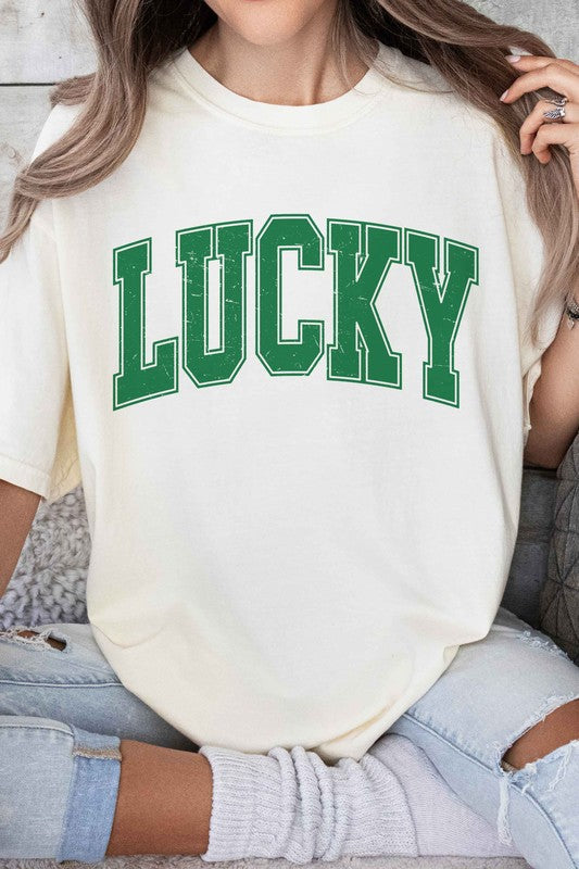 LUCKY ST PATRICKS DAY GRAPHIC TEE