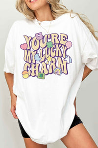 LUCKY CHARM ST PATRICKS OVERSIZED TEE