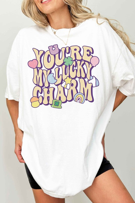 LUCKY CHARM ST PATRICKS OVERSIZED TEE