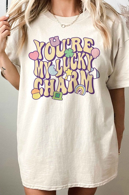 LUCKY CHARM ST PATRICKS OVERSIZED TEE