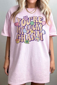 LUCKY CHARM ST PATRICKS OVERSIZED TEE