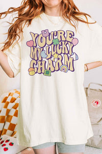 LUCKY CHARM ST PATRICKS OVERSIZED TEE