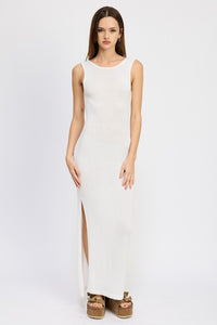 CROCHET MAXI DRESS WITH BACK TIE DETAIL