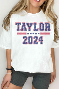 TAYLOR FOR PRESIDENT ELECTION 2024 GRAPHIC TEE