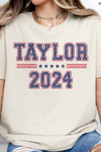 TAYLOR FOR PRESIDENT ELECTION 2024 GRAPHIC TEE