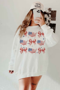 AMERICAN COQUETTE BOW OVERSIZED SWEATSHIRT