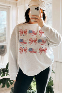AMERICAN COQUETTE BOW OVERSIZED SWEATSHIRT