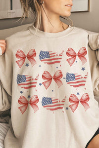 AMERICAN COQUETTE BOW OVERSIZED SWEATSHIRT