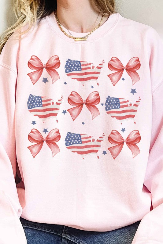 AMERICAN COQUETTE BOW OVERSIZED SWEATSHIRT