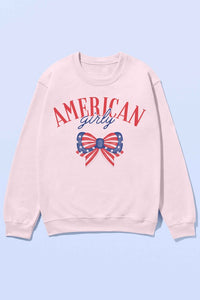 AMERICAN GIRLY BOW OVERSIZED SWEATSHIRT