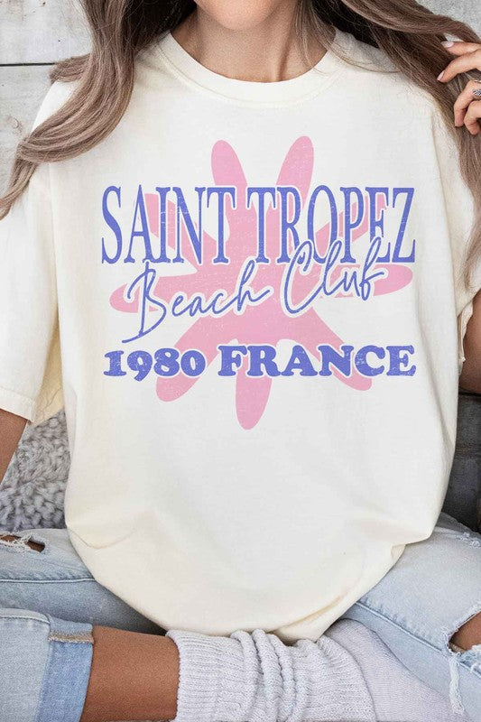 SAINT TROPEZ BEACH CLUB GRAPHIC TEE