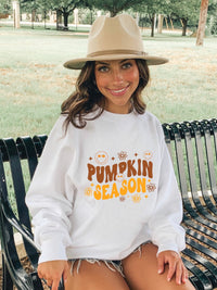 Pumpkin Season Flower Sweatshirt