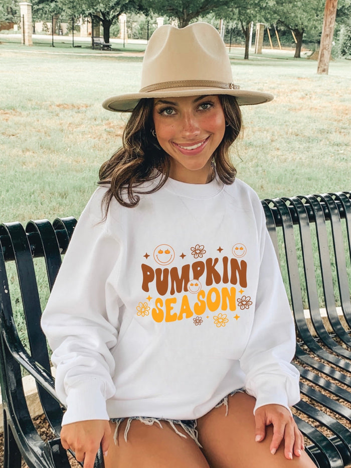 Pumpkin Season Flower Sweatshirt