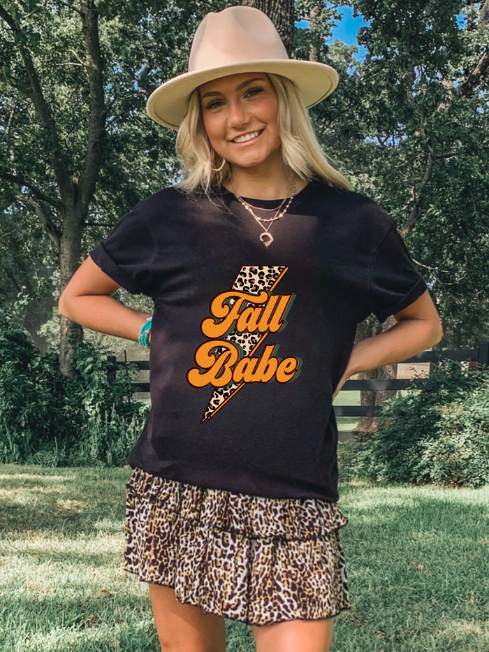 Fall Babe Lightening Bolt Tee
