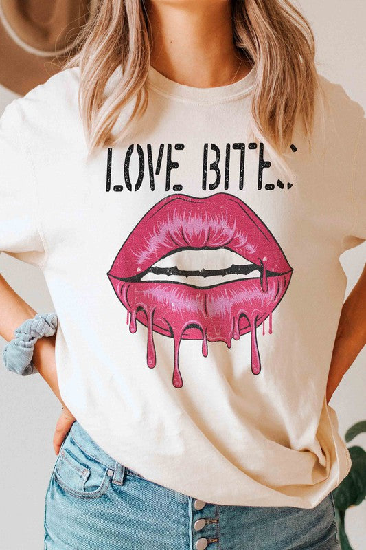 LOVE BITES LIPS Graphic T-Shirt