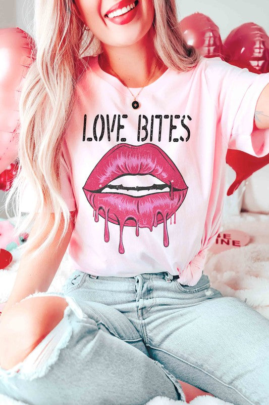 LOVE BITES LIPS Graphic T Shirt