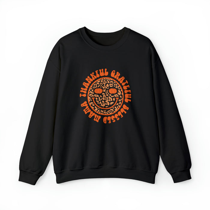 Thankful Grateful Blessed Mama Crewneck Sweatshirt