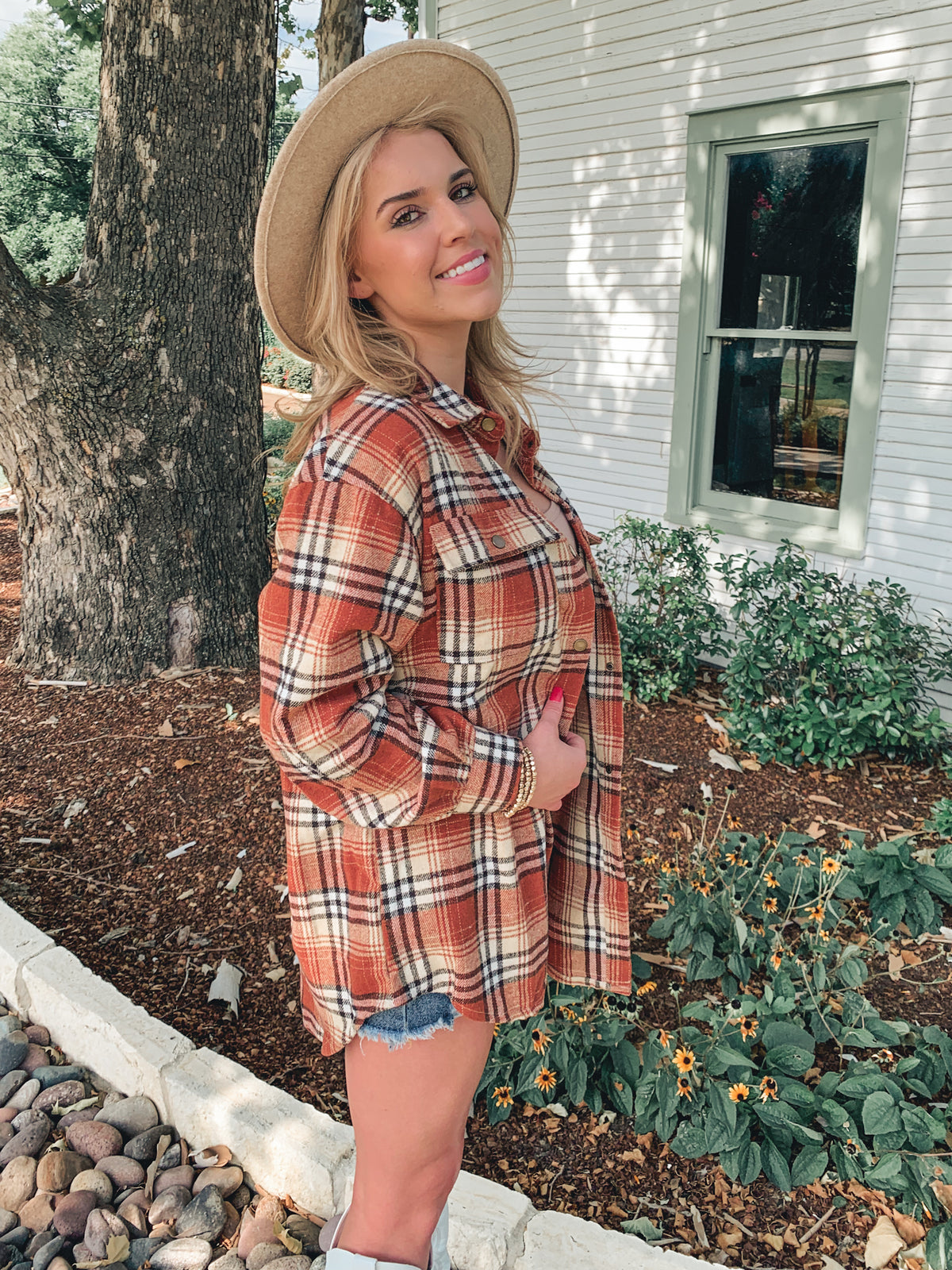 MAPLE FLANNEL PLAID SHACKET