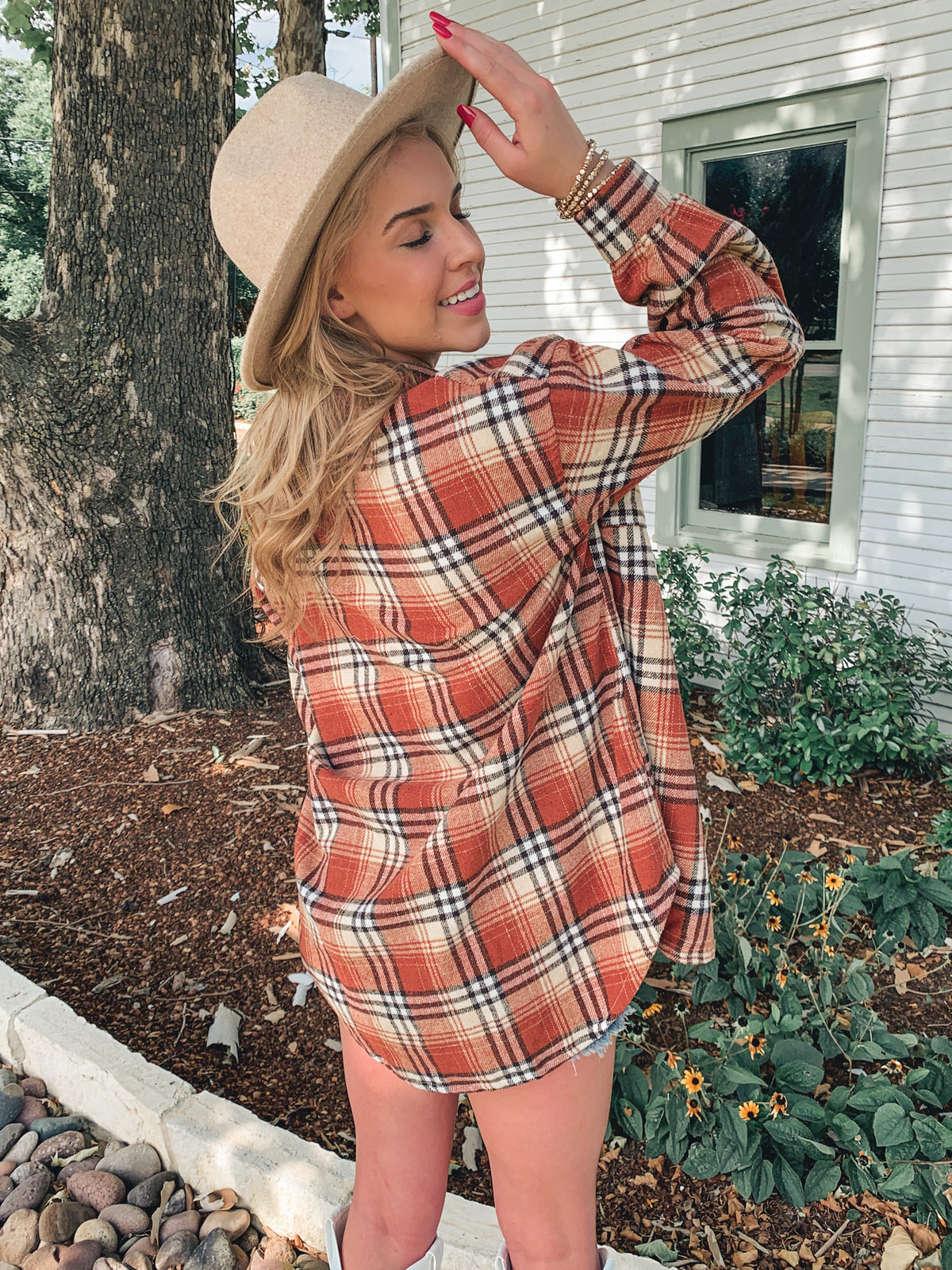 MAPLE FLANNEL PLAID SHACKET