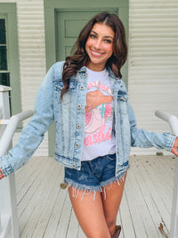 LIGHT WASH DENIM JACKET