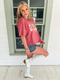 Let's Go Girls Graphic Tee (Long Crop Top)