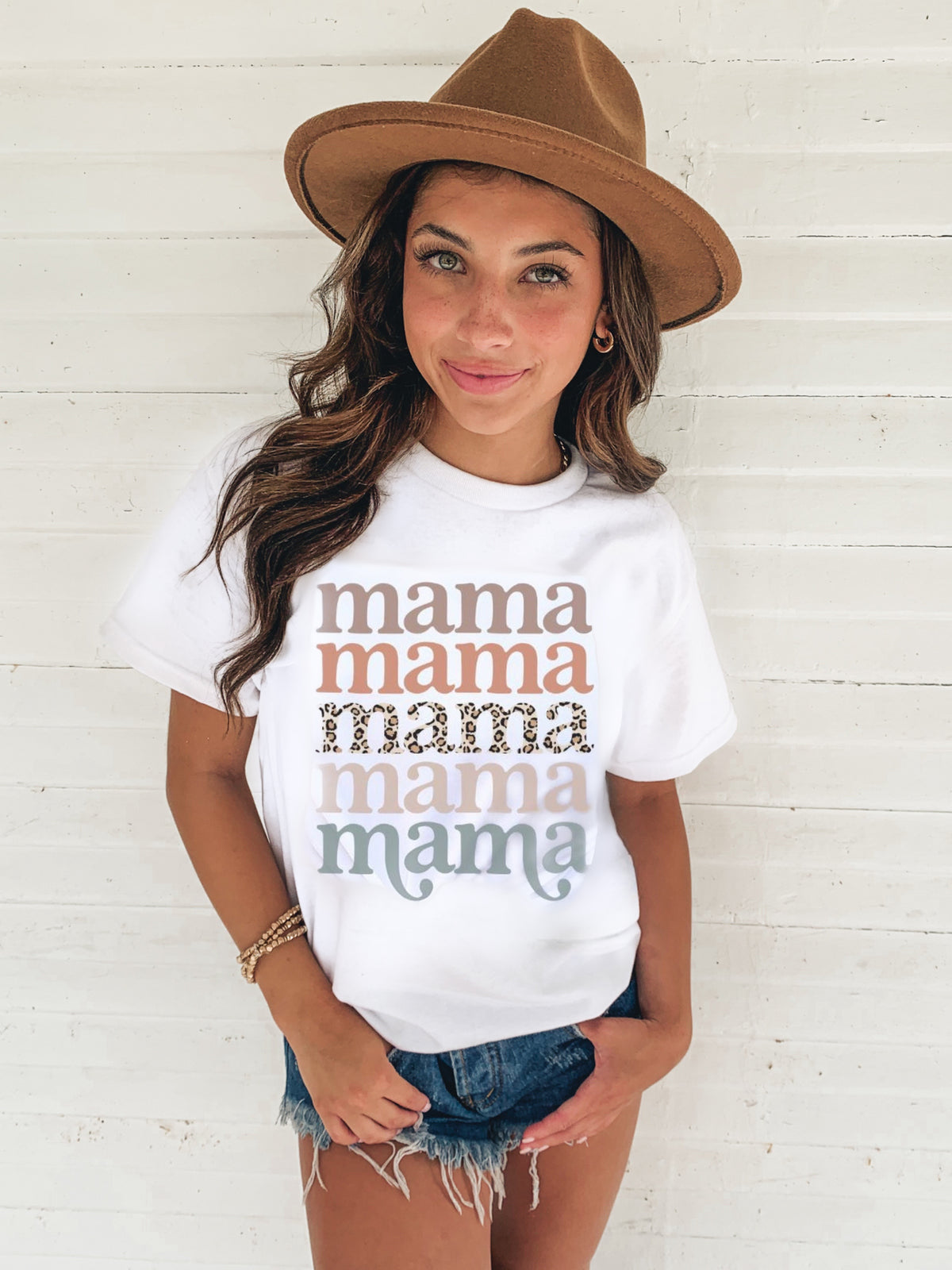 Mama Leopard Boho Graphic Tee