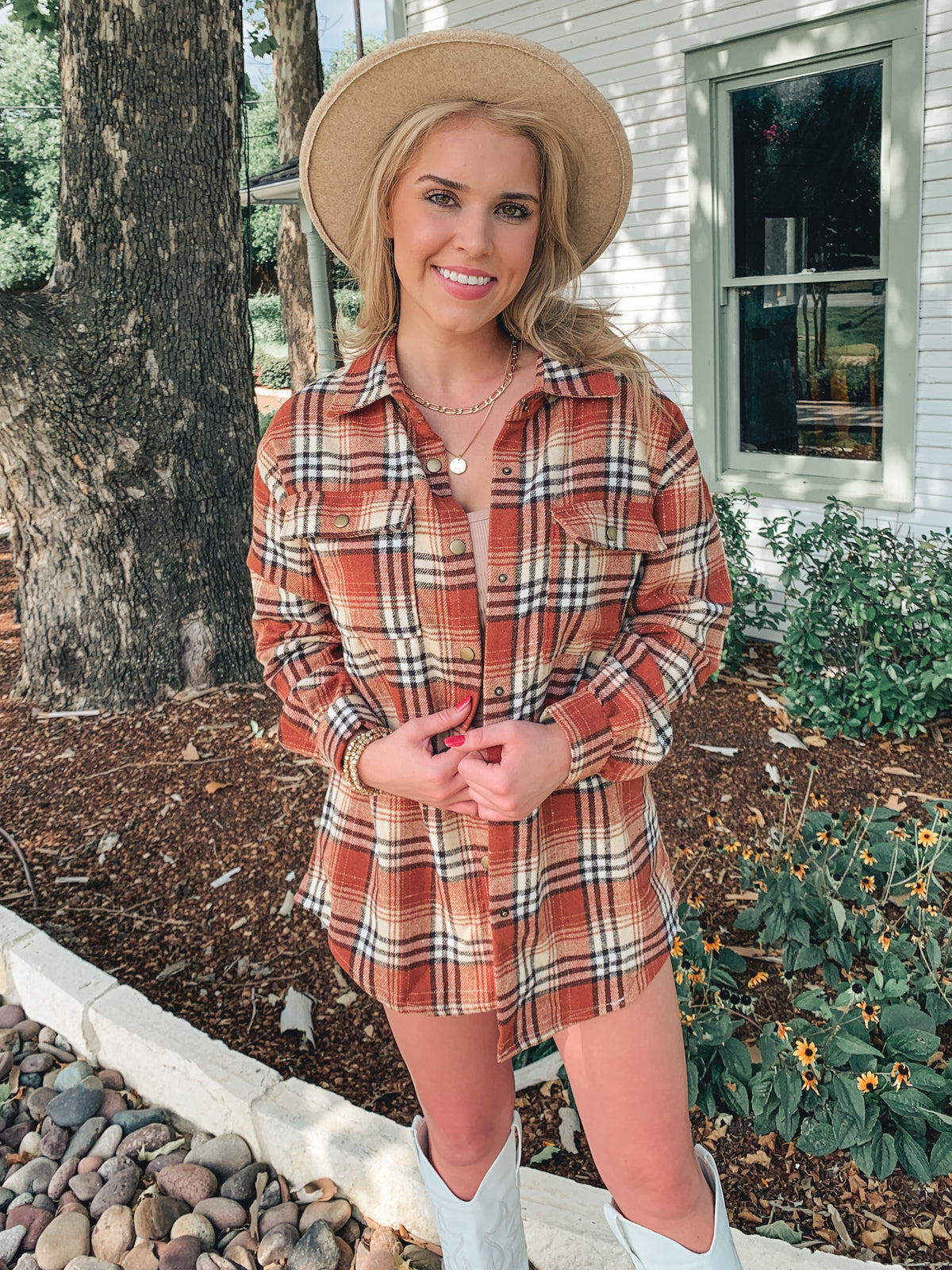 MAPLE FLANNEL PLAID SHACKET