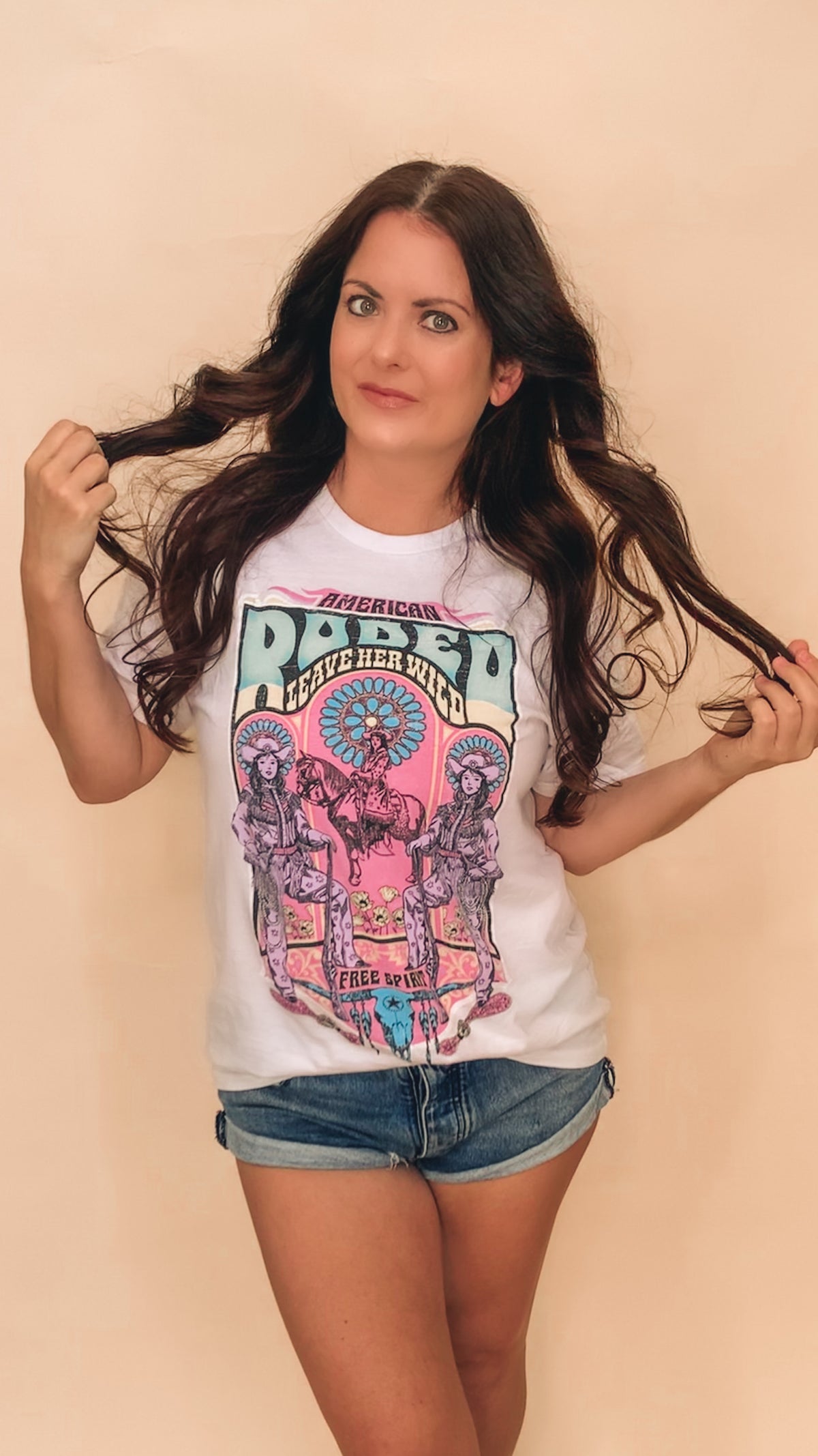 American Rodeo Cowgirls Graphic Top