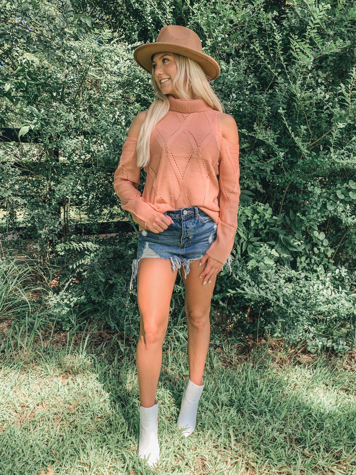 Cold Shoulder Knit Sweater