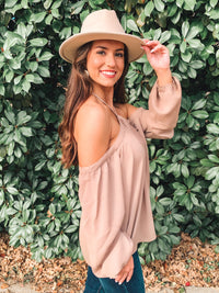 COCO SOLID OFF THE SHOULDER TOP WITH STRAP DETAIL