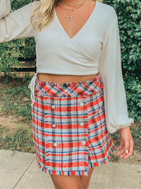 FALL SPICE TWEED MINI SKIRT