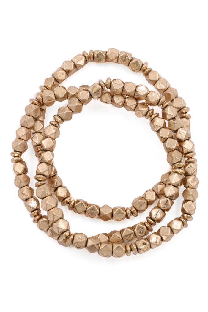 Acrylic shape bead bracelet set