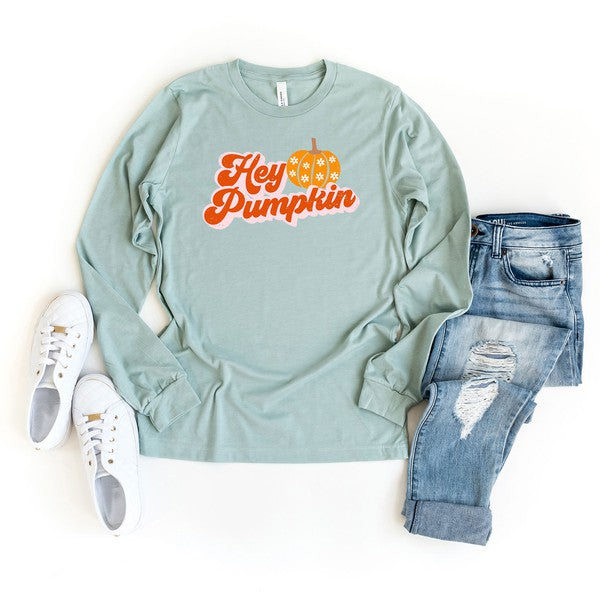 Hey Pumpkin Long Sleeve Graphic Tee