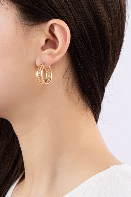 cutout wide hoop earrings