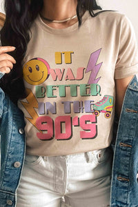 IT WAS BETTER IN THE 90'S GRAPHIC T-SHIRT
