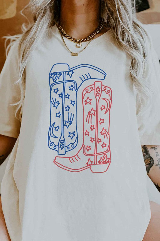 AMERICAN COWBOY BOOTS GRAPHIC PLUS SIZE TEE