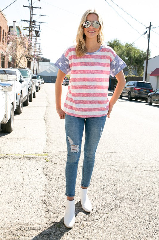 4TH OF JULY SHORT SLEEVE TOP